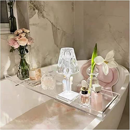 Support de baignoire acrylique antidérapant transparent luxe 76 cm