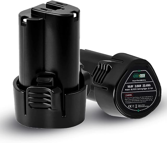 VANTTECH 2 Pack 10.8v 4.6Ah Li-ion Replacement Battery for Makita BL1013 BL1014 194550-6 194551-4 195332-9 DF030D DF330D TD090D