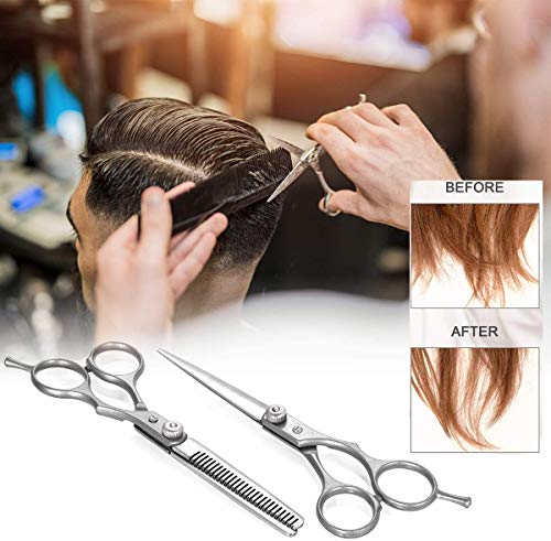 Ciseaux de coiffure professionnels en acier inoxydable argenté pour coupe précise