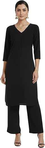Thevasa Women's V Cut Charm Kurta (Kurta Only)