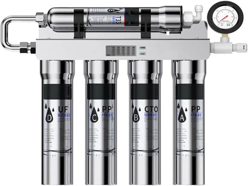 GZRLVVIN4+1 Ultra Filtration Water Purifier, Five-Stage Fine Filtration, Under Sink Filter System, Pur Water Filter, Unplugged, No Wastewater, Mineral Retention