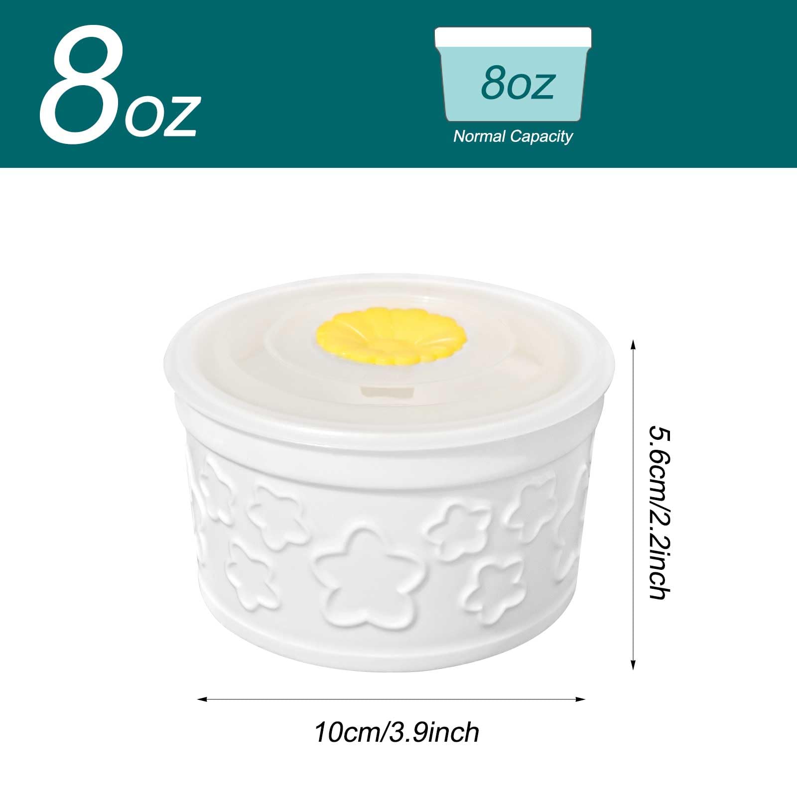 TAOCIGOU 8 oz Ramekins Oven Safe with Lids, Porcelain Creme Brulee Souffle Ramekins with Covers, White Ceramic Pudding Custard Dishes for Baking Set of 6 (Star)