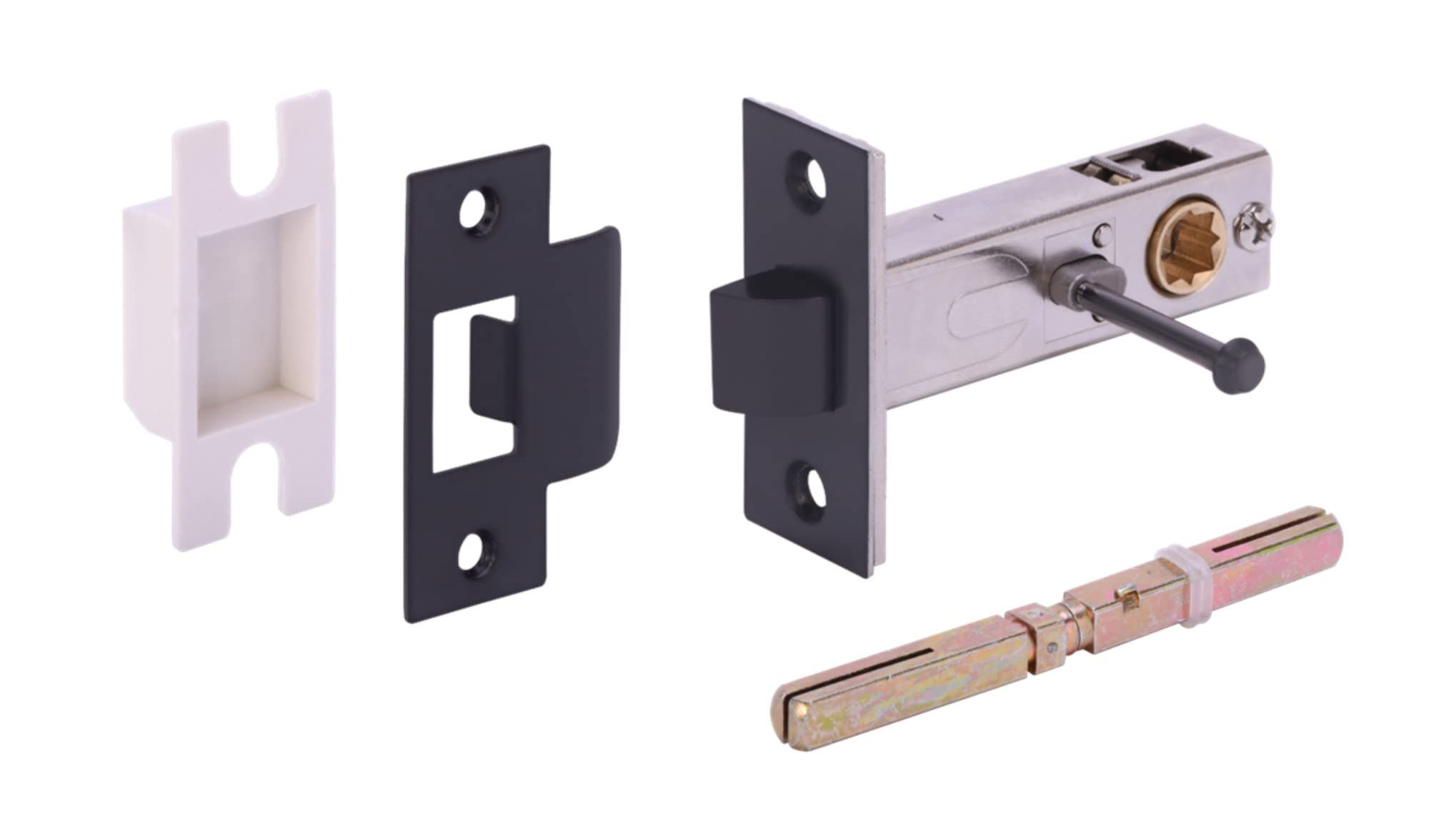 Hunta Nemo Door Handle Lock Pack 2 Hinges - Black Nickel - View #10