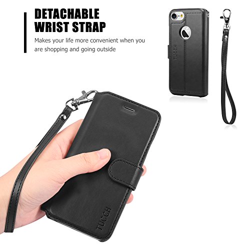 Custodia iPhone 7, TUCCH Cover in Pelle [GARANZIA