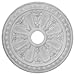 Ekena Millwork CM23BIWHC Bristol Ceiling Medallion, 23 1/2"OD x 3 7/8"ID x 1"P, Hand-Painted Witch Hazel Crackle