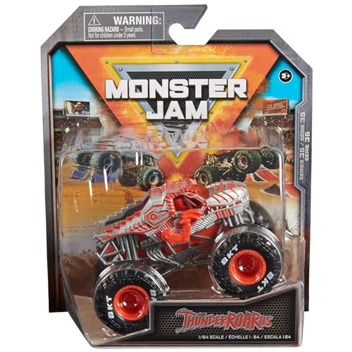 Monster Jam, Official ThunderROARus Monster Truck, Die-Cast Vehicle, 1:64 Scale, Kids Toys for Boys Ages 3 and up