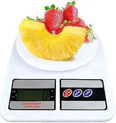 Balança Cozinha Digital Eletronica Alta Precisao 1g a 10kgs Para Comida Saudável Dieta Fitness