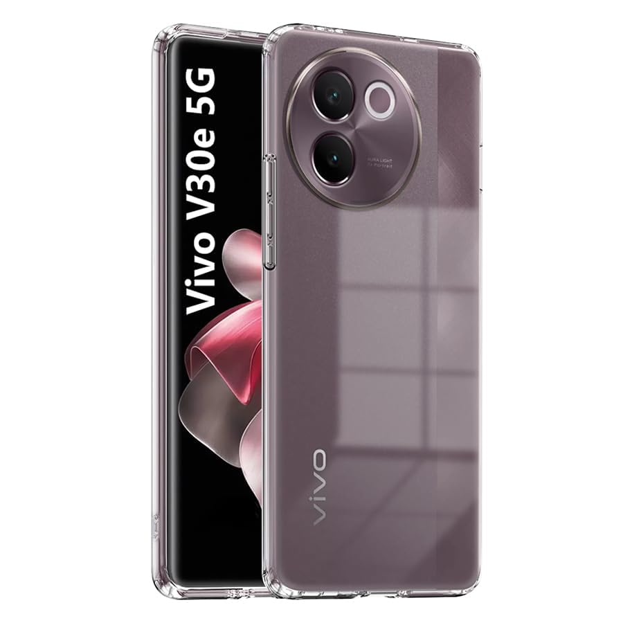Image of COVERBLACK Soft Rubber Back Cover Compatible Model for Vivo V2339 / Vivo V30e - Transparent