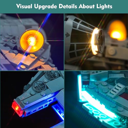 LocoLee LED Light Kit for Lego 75375 Millennium Falcon Set