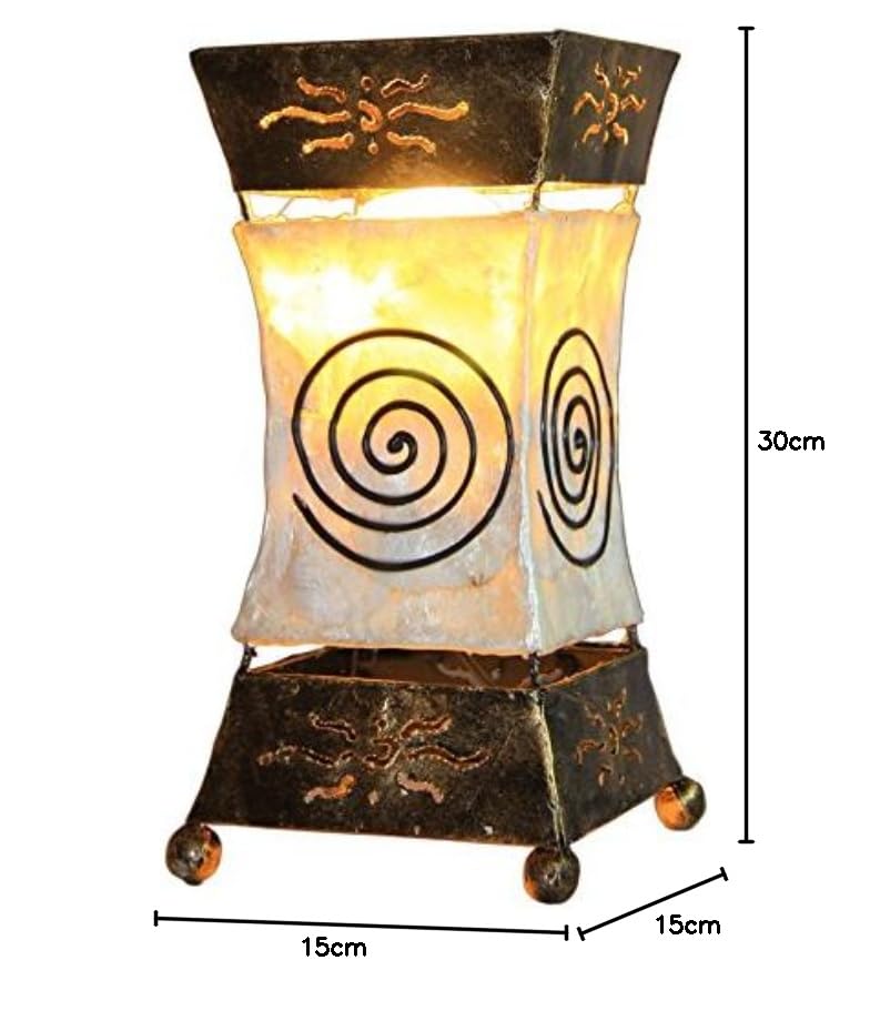 Lampada decorativa XENIA Cream, lampada da tavolo in metallo e resina, luce d'atmosfera, altezza ca. 30 cm