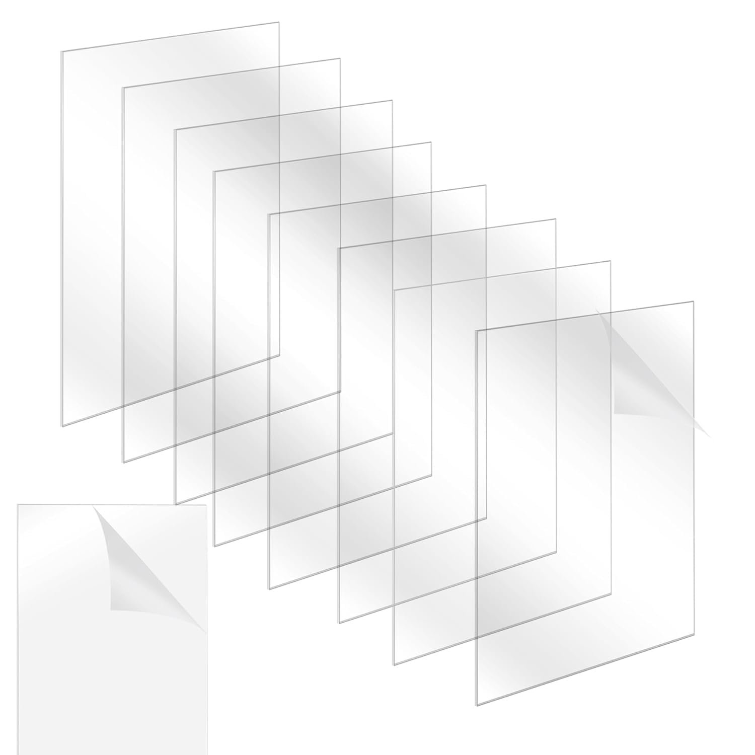BIGIMALL Acrylic Sheet 1MM Transparent 8"x12" - inches Pack of 8 pcs for Glass Painting High Gloss (1mm, 8x12 - inches, 8 Pieces,Transparent/Clear) (B0CZ41QDKZ) Amazon Price History, Amazon Price Tracker