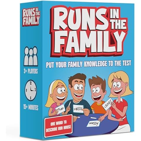 Runs in The Family: Fun Board Games for Family Night - Think Like Your Family Would - Family Games for Kids-Adults Cover