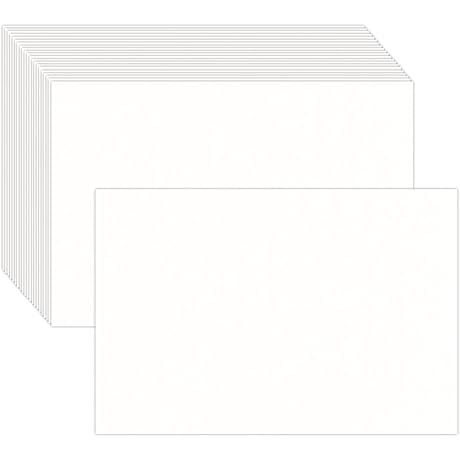 100 Pack 4x6 White Blank Cardstock Note Cards: Premium Cardstock for Postcards,...