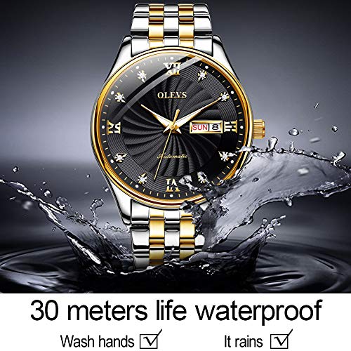Image of OLEVS Men's Watches Analog Quartz Chronograph Dress Watch Multifunctional Stainsteel Steel Waterproof Classic Original Watch for Man