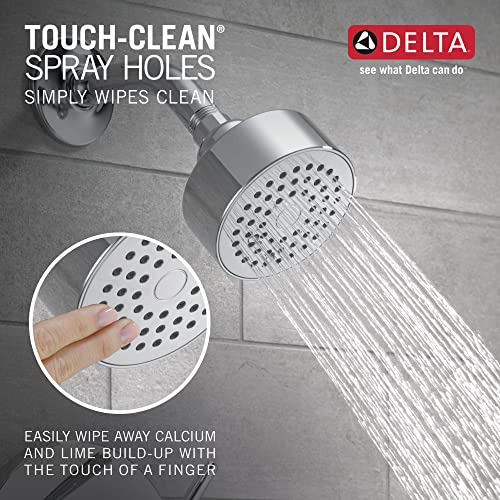 Image of Delta Faucet Modern Single-Handle Chrome Tub and Shower Trim Kit, Shower Faucet with Single-Spray Touch-Clean Shower Head, Chrome T14459-PP (Valve Not Included)
