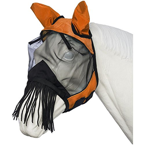 Tough 1 Deluxe Comfort String Nose Fly Mask Orange