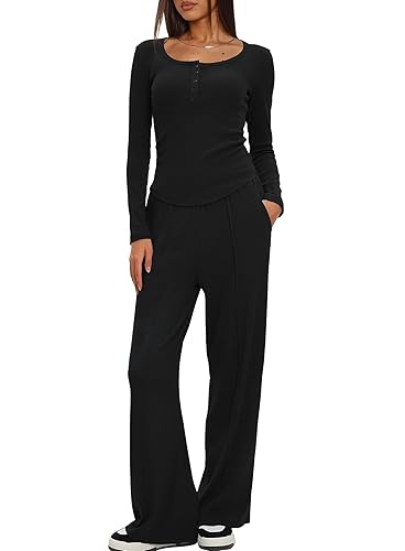 Darong Women's Fall Trendy 2 Piece Outfits Lounge Sets Long