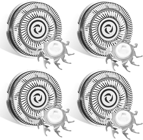Tête de rechange compatible avec les rasoirs électriques Skull Shaver Pitbull (4 Pièces) de rechange compatibles avec les rasoirs électriques