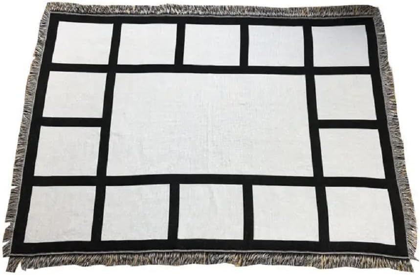 MajumDar Sublimation Blank Throw Blanket for Heat Press, Custom Personalised Baby Printed Blanket (9 Panel)