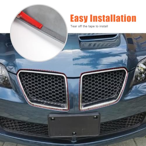 Image of Car Front Bumper Grille Cover Trim Compatible with Pontiac G8 08-09 /Holden Commodore 06-12 ABS Front Grille Accent Trim Cover Front Grille Bumper Grill Inserts protective Accessories (Matt black)