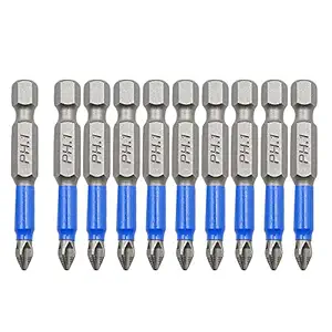 Cyful 10Pcs Magnetic Hex Anti Slip Phillips Screw Head Screwdriver Bits (PH1 x 50MM)