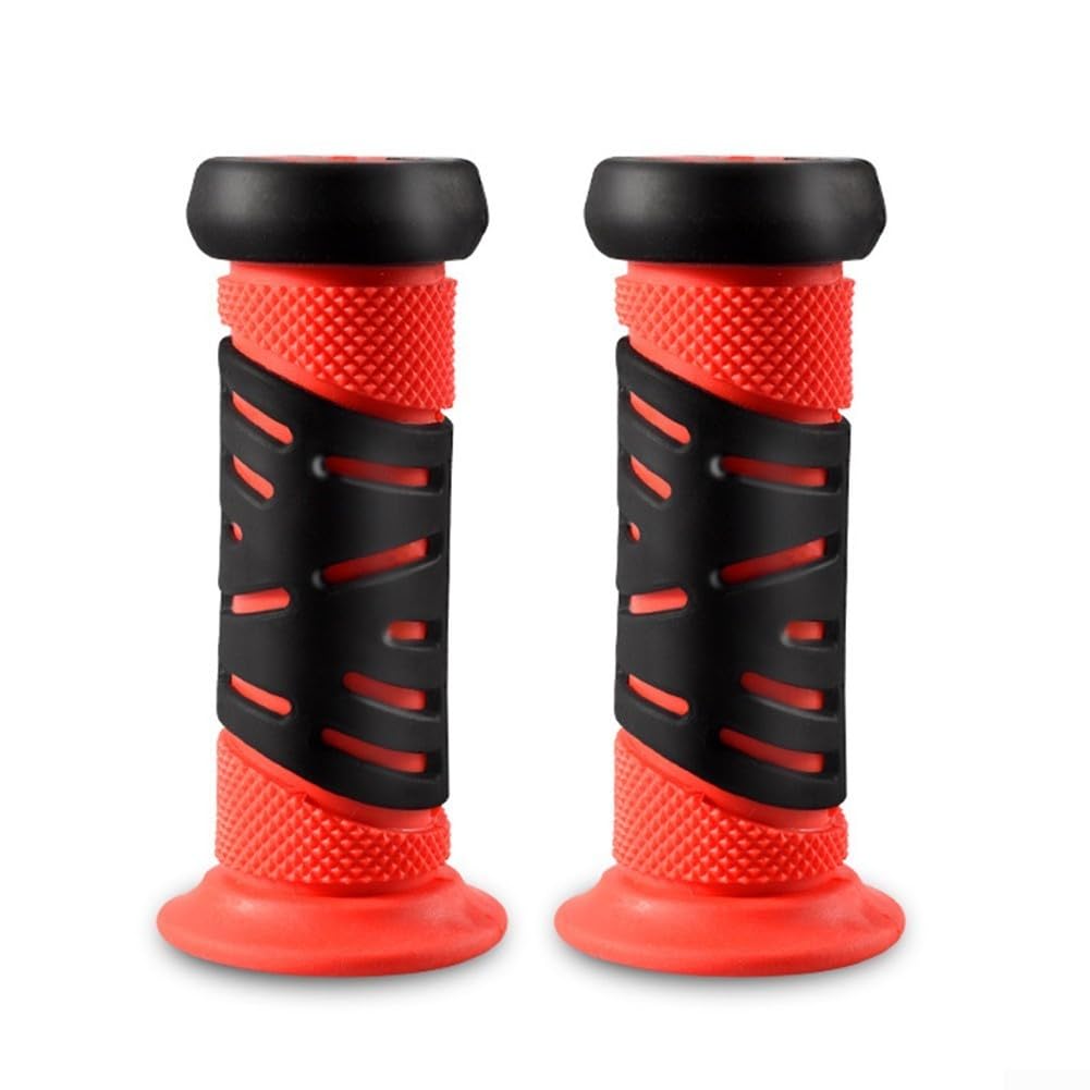 Honseadek Rubber Bicycle Handlebar Grips For Kids Bikes And Scooters Non-Slip Textured Grip Tape Pads For Children Tricycle Handle Bars Multiple Colors Available Soft(red)