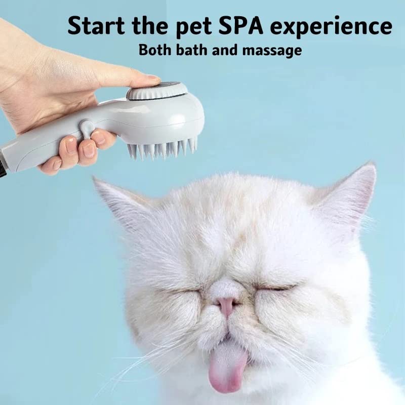 Pet Brush, Pet Brush 2 In 1 Function Pet Shower Massage Dog Cat Bath Brush Hair Grooming Soft Brush For All Pets Health Daily Bath Supplies Pet Brushes