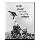 Iwo Jima - Patriotic Unframed Wall Art Print - Great Modern Home Decor - Perfect Easy Gift for Military - Ready to Frame (8x10) Photo
