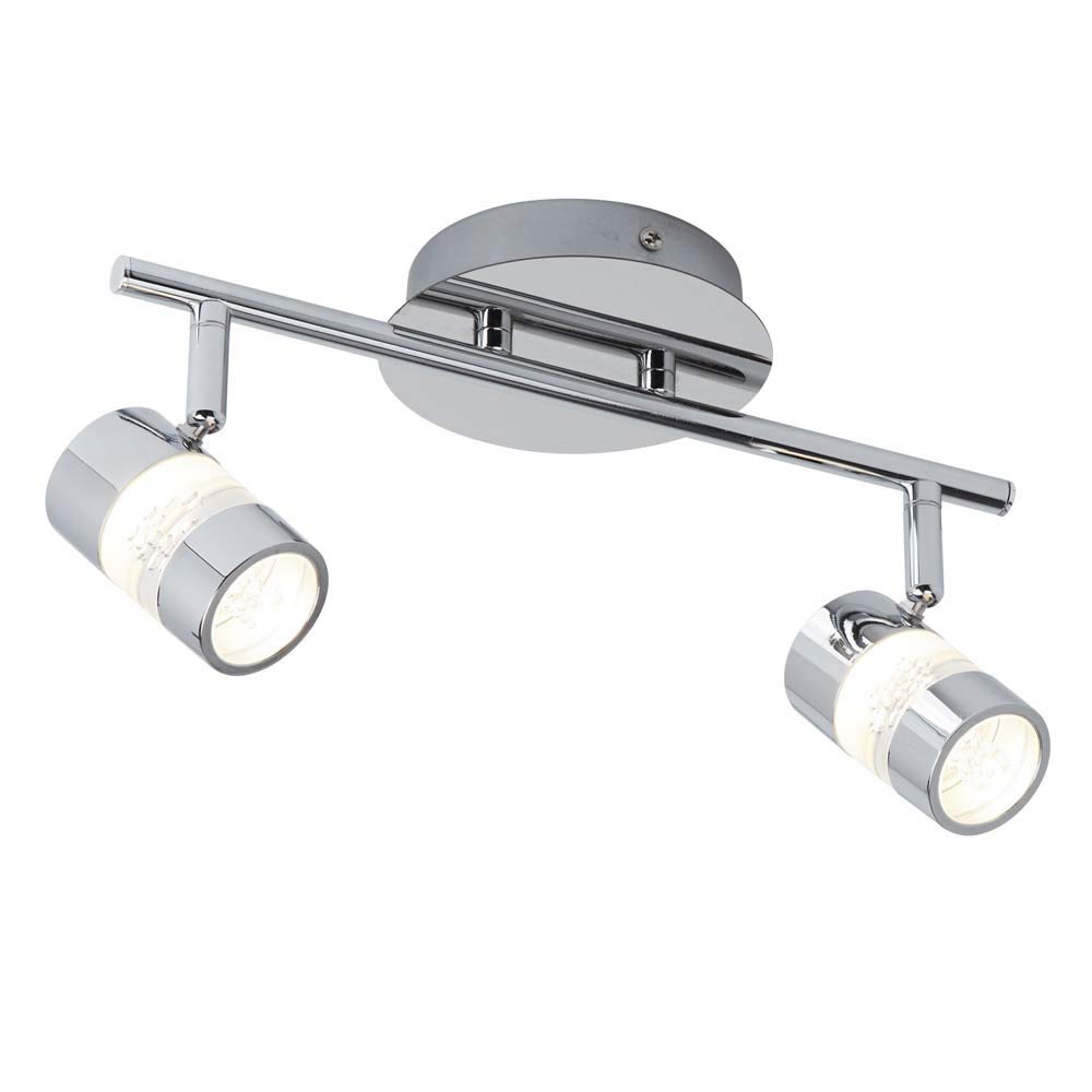 Searchlight Bubbles - Foco de baño LED 2 luces Bar efecto burbuja cromado IP44