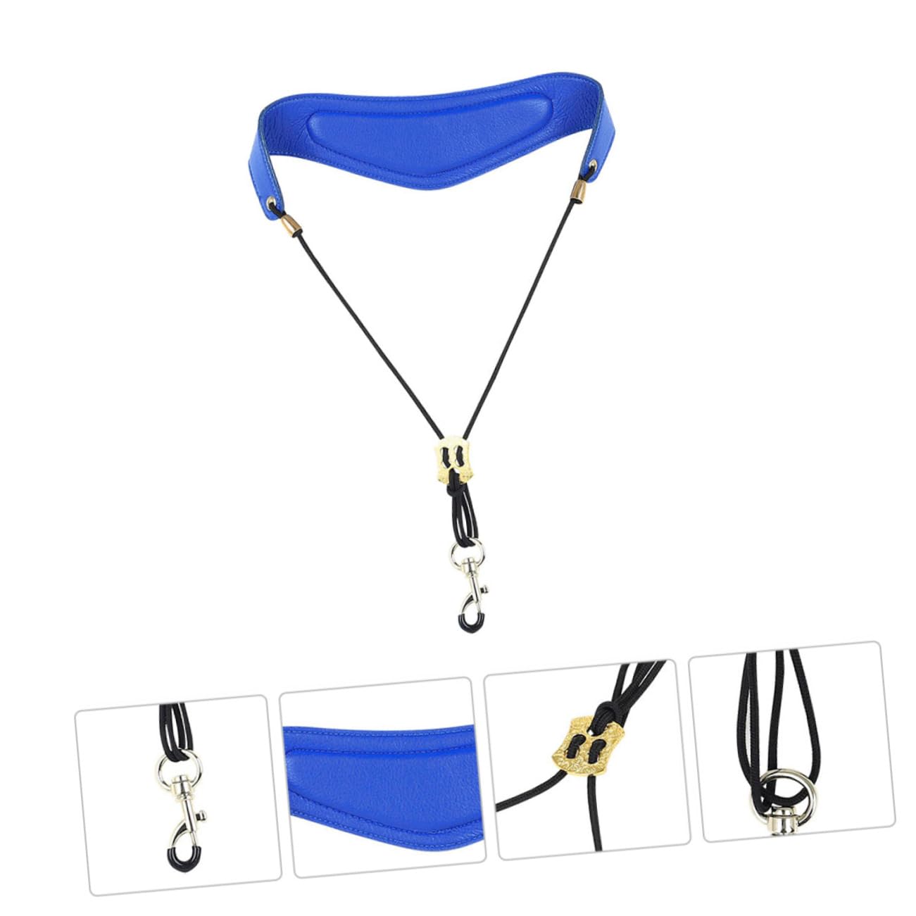 SUPVOX 1Pc Thickened Saxophone Neck Strap Soft Sax Strap Blue Reduces Shoulder Pressure for Enhanced Performance
