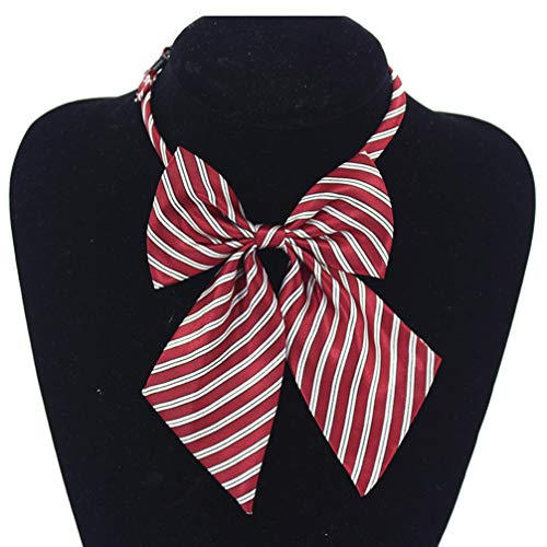 ABOOFAN Gravata borboleta feminina ajustável com 6 peças, gravata borboleta listrada ajustável pré-a