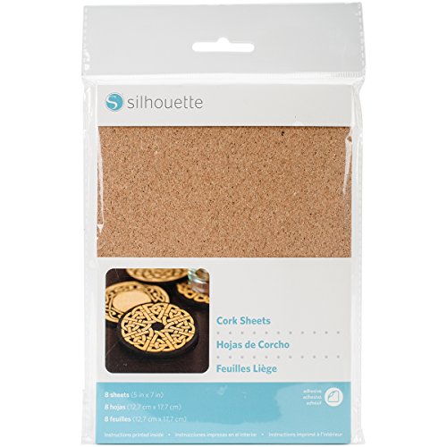 Silhouette America Media Silhouette Adhesive Cork Sheets 5"X7" 8/Pkg