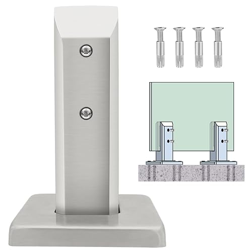 LukLoy Marine Grade SS2205 - Abrazadera de vidrio para valla de piscina para proyectos de ciudad costera, cepillado (1, 33.86 oz, SS2205)