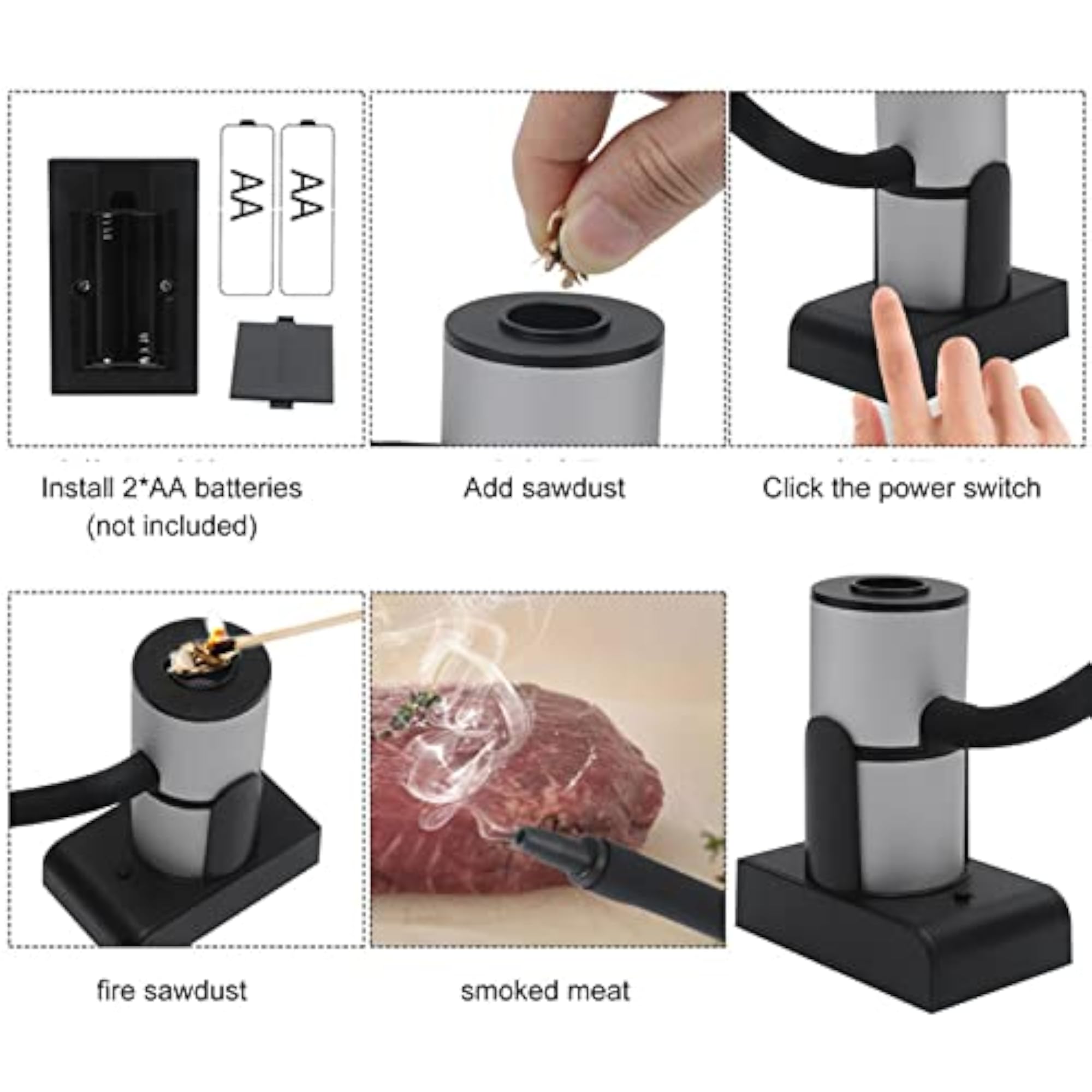 Smoker Machine, Button Switch Easy To Operate Handheld Portable Cocktail Smoker