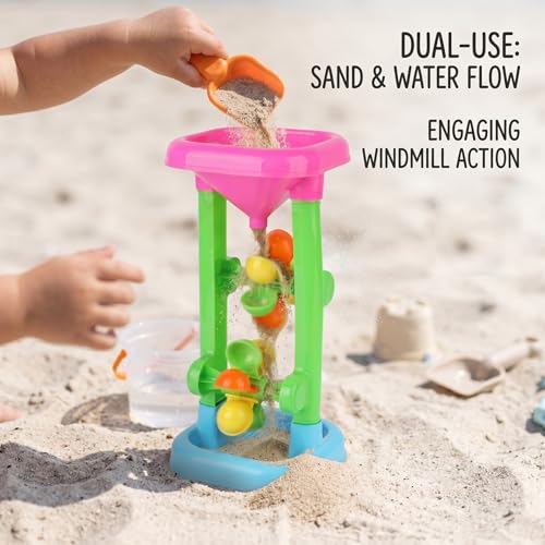 Roue à eau jouets de sable transportable sans ramener de saleté - 5