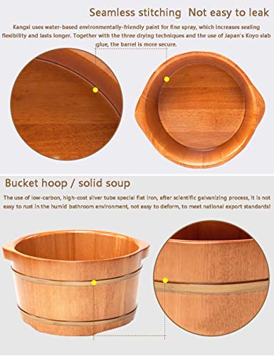 Barril de madera para baño de pies y pedicura miniatura 4