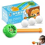 Floating Blow Pipe Balls,Ball Blowing Toy for Kids,Stress Reliever Balance Blowing Party Supplies,Interactive Hand-Eye Coordination Builder, Colorful Lightweight Balls, Fun Family Play (Color1)
