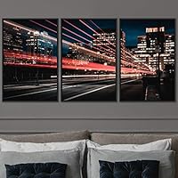 3 Piece Framed Canvas Wall Art Colorful Industrial Lights Canvas Prints Home Artwork Decoration for Living Room,Bedroom - 16