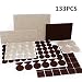 Produktbild Ecoki Premium Filzgleiter Set,9 verschiedenen selbstklebenden Stickern aus Filz für Möbel,Stühle und Tische (Braun/Beige) - MEHRWEG