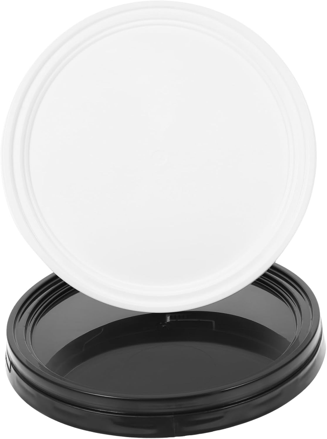 Luxshiny 2pcs Plastic Airtight Bucket Lid for Food Storage and Paint Can Replacement Compatible 20L Storage Buckets Reusable Seal for Grain and PET Food
