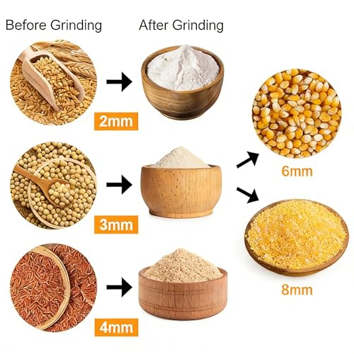 Image of Electric Corn Mill Grinder, 25L Dry Grain Mill Grinder with 5 Sieves