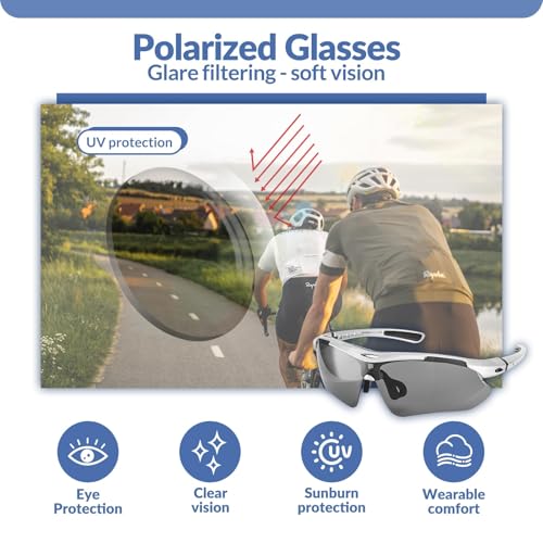 Lunettes VTT Polarisées pour Vélo et Course à Pied Ultra-légères