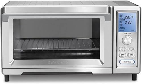 Miniatura 2 de Cuisinart Horno tostador de convección, acero inoxidable, TOB-260N1 y CB-30P1 de hierro fundido de una sola quemadora, acero inoxidable