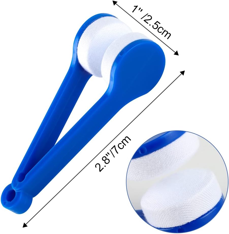 VinBee 20 Pcs Eyeglass Cleaner Clip, Mini Sun Glasses Eyeglass Microfiber Spectacles Cleaner Brush Cleaning Tool, Eyeglasses Cleaner Cleaning Clip (Random Color)