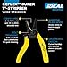 IDEAL Electrical 45-615 Reflex Super T Stripper - 8-18 AWG Solid, Yellow, Wire Stripper, Plier Nose, Slide Lock, Textured Grips