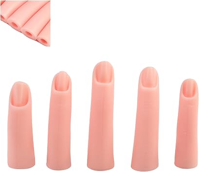 Silicone False Finger Practice Fingers with Magnet False Training Fingers nails art Training Fingers for Acrylic Nails