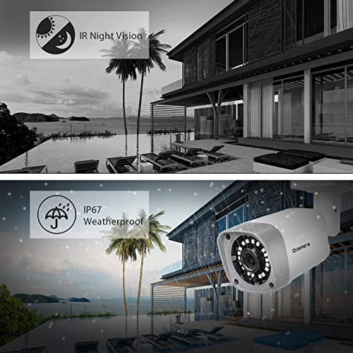 Q-Camera 5Mp Bullet 4-In-1 Tvi/Cvi/Ahd/Cvbs Analog Security Camera 1/2.5" Sensor 3.6Mm Lens Ir Cut 60Ft 18Leds Ir Night Vision Outdoor Indoor Cctv Surveillance Waterproof Camera #TOP5