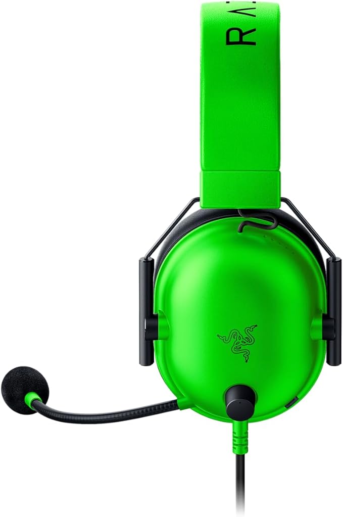 Razer Blackshark V2 X Gaming Headset: 7.1 Surround Sound 50mm Drivers Memory Foam Cushion For Pc, Ps4, Ps5, Switch, Xbox One, Xbox Series X & S, Mobile 3.5mm Audio Jack Green, Standard
