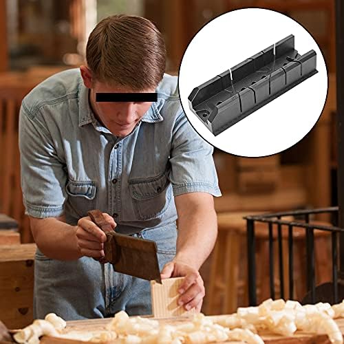 Mitre Box Plastic Mitre Box Clamping Mitre Box Multiple Degree Cutting Box Tool Miter Saw Box Oblique Cutting Tool for Carpenters Framing Crafts Woodworking