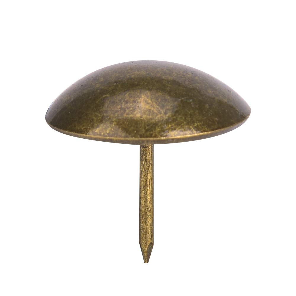 30pcs Upholstery Tacks, Iron Thickening Round Head Furniture Nails Upholstery Nails Pushpin Decorative Drawing Pins Thumb Tacks for Furniture Sofa Cupboard Door Decoration Bronze (25 * 25mm)